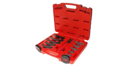 Ключ для круглых гаек с прорезью JTC 4455 (с радиусными насадками, 11 предметов)