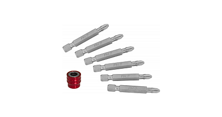 951406 Набор вставок-бит для механического инструмента со сменным магнитным держателем, PH2, 50 мм, 7 предметов