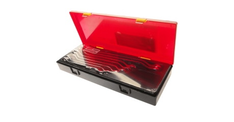 Набор ключей накидных JTC K6083 (8-24 мм, 45 град., 8 предметов в кейсе)