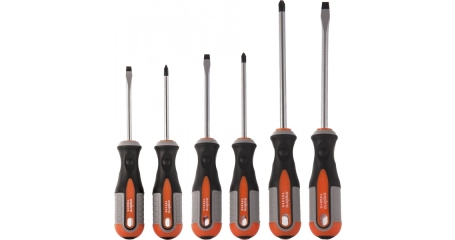 975006 Набор отверток стержневых ROUND GRIP, 6 предметов