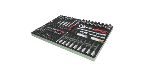 Набор инструментов слесарно-монтажный JTC VA1123 (VAG, 123 предмета в ложементе)