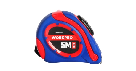 Рулетка пластмассовая 5м*19мм самоблокирующаяся WP261006 WORKPRO