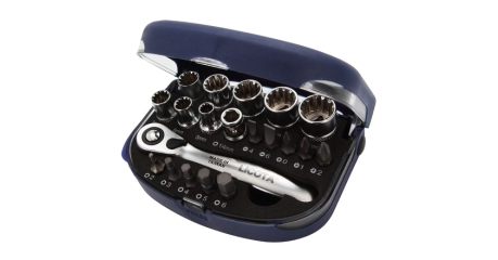 Licota ABD-70003 Набор торцевых головок 1/4" с мини трещоткой 20пр.