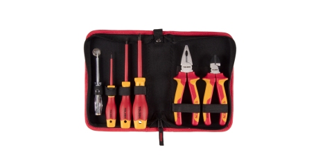 Набор инструментов диэлектрических, 6 предметов, в футляре на молнии TOLSEN TTV83306