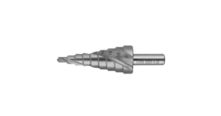Сверло ступенчатое, GARWIN INDUSTRIAL, 102580-4-20-9 (4,0-20,0 мм), 9 ступеней, HSS-Co5, со спиральной канавкой