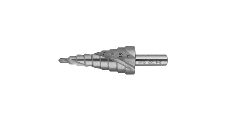 Сверло ступенчатое, GARWIN INDUSTRIAL, 102580-4-20-9 (4,0-20,0 мм), 9 ступеней, HSS-Co5, со спиральной канавкой