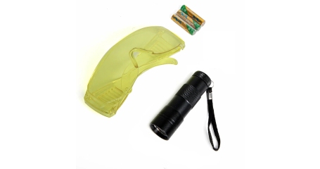 Набор для обнаружения утечек фреона, UV лампа + очки Car-Tool CT-M1027