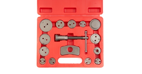 Набор инструментов для сведения тормозных цилиндров ROSSVIK ST064 (15 предметов)