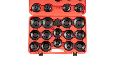 Комплект чашек для демонтажа масляных фильтров ROSSVIK ST076 (65-120 мм, 30 шт.)