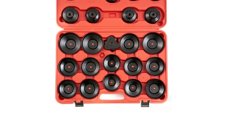 Комплект чашек для демонтажа масляных фильтров ROSSVIK ST076 (65-120 мм, 30 шт.)