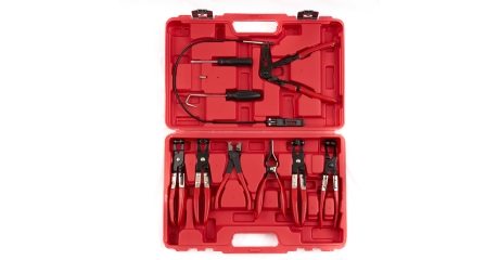 Набор щипцов для демонтажа пружинных хомутов патрубков ROSSVIK ST120 (9 предметов)