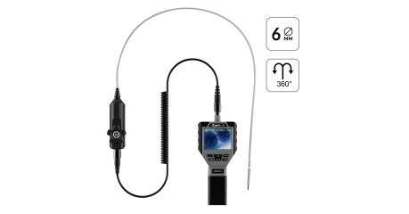 Видеоэндоскоп управляемый, 3.5", 1Мп, 1280x720, 1м, 6мм, 360° iCartool IC-V202