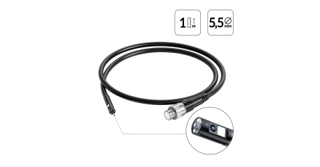 Зонд для видеоэндоскопа iCartool IC-V112A/B/C, 2 камеры, 1м, 5.5 мм iCartool IC-VP112B55-2