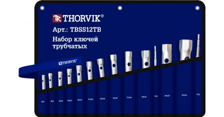 Thorvik TBSS12TB Набор ключей трубчатых в сумке, 6-32 мм, 12 предметов