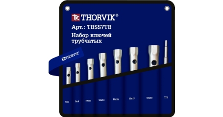 Thorvik TBSS7TB Набор ключей трубчатых в сумке, 6-19 мм, 7 предметов
