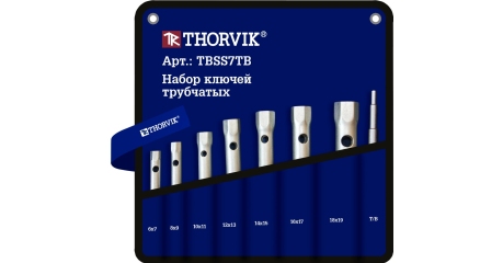 Thorvik TBSS7TB Набор ключей трубчатых в сумке, 6-19 мм, 7 предметов