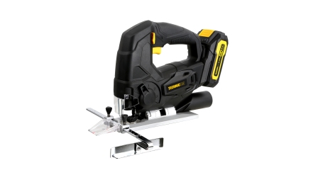 Лобзик аккумуляторный TECHNICOM TC-CJ520, 20В 2Ач, 0-2400 ход/мин, LED подсветка, 45° угол распила, 3 режима маятникового хода