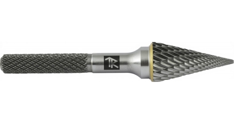 Thorvik TRRBM10200665-2  Борфреза твердосплавная коническая, тип M, 10 мм, двойная насечка, в боксе