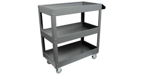 GARWIN INDUSTRIAL 001060-7011 Тележка с тремя открытыми полками, серая