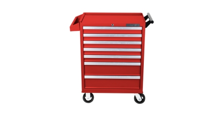 Licota AWX-2603R-N-R Тележка инструментальная с карманом, 7 полок, красная