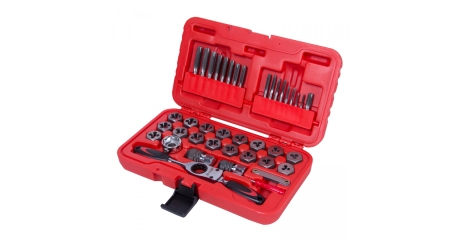 Набор метчиков и плашек SK-5 1/8"-1/2", кейс, 40 предметов МАСТАК 351-10040C