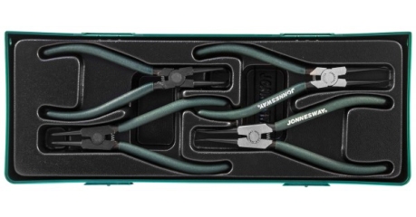 AG010002SP Универсальный набор щипцов для стопорных колец "разжим и сжим" 7", 4 предмета (ложемент)