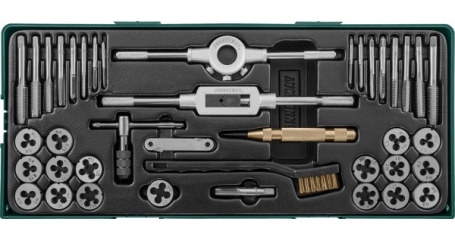 AG10001SP Набор метчиков и плашек с аксессуарами 40 предметов (ложемент)