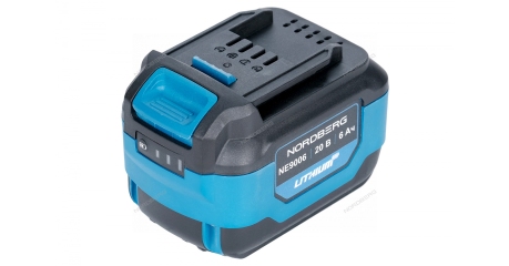 Аккумулятор NORDBERG NE9006 для NE810K, NE108K, NE307K (Li-ion, 20 В, 6 Ач)
