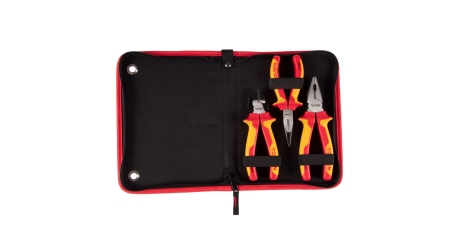 Набор пассатижей и бокорезов диэлектрических, 3 предмета, в футляре на молнии TOLSEN TTV83103