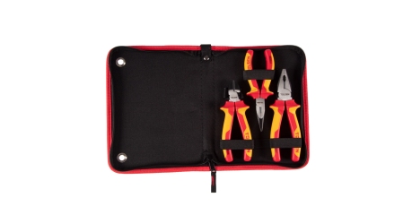 Набор пассатижей и бокорезов диэлектрических, 3 предмета, в футляре на молнии TOLSEN TTV83103