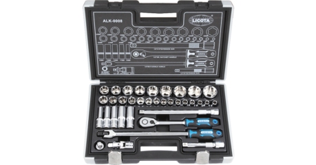 Licota ALK-0008F Набор торцевых головок 1/2" 6 гр. 35 пр. 8-36 мм