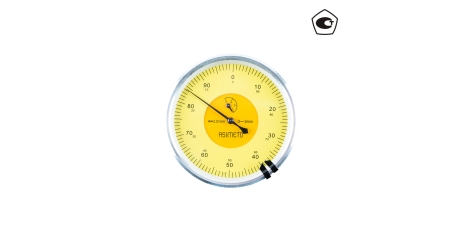 ASIMETO 422-12-2 Индикатор часового типа ИЧ 0-3 мм, 0,01 мм, с горизонтальным расположением шкалы