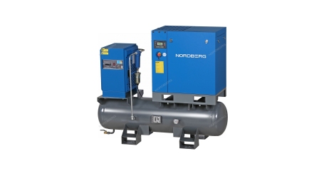 Компрессор винтовой NORDBERG NCC20RD, 15 кВт, 10 бар, 1910 л/мин, ресивер 350 л, осушитель