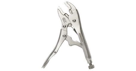 Клещи фиксирующие с изогнутыми зажимами 130мм CR-V проф WP231057 WORKPRO