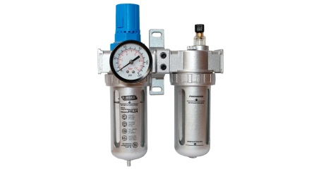 Блок подготовки воздуха с регулятором давления и маслораспылителем 1/4