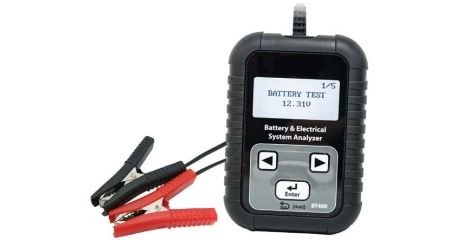 BT400 Тестер АКБ 12 В и генераторов 12/24 В с четырёхстрочным дисплеем.