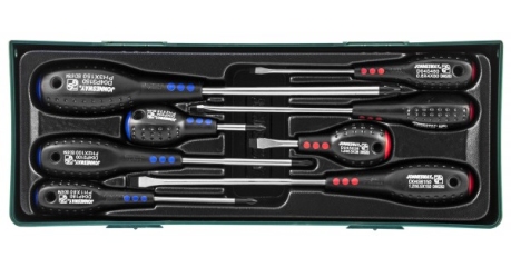 D04PP08SP Набор отверток стержневых FULL STAR в ложементе, 8 предметов