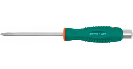 Отвертка стержневая шлицевая, ударная, силовая под ключ D70S5100 , SL5.5х100