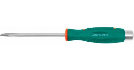 Отвертка стержневая шлицевая D70S6125, ударная, силовая под ключ,SL6.5х125