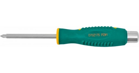 Отвертка стержневая D70Z175 POZIDRIV® , ударная, силовая под ключ, PZ1x75