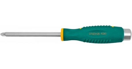 D70Z3125 Отвертка стержневая POZIDRIV® , ударная, силовая под ключ, PZ3x125