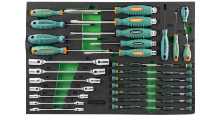 D737134SV Набор стержневых отверток и ключей гаечных карданных в EVA ложементе 560х400 мм, 34 предмета