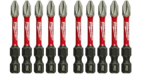Бита Milwaukee Shockwave Impact Duty PH2*50мм 10шт (4932430855)