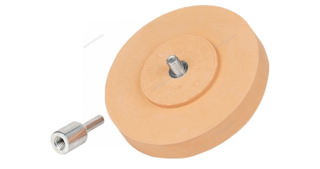 Диск зачистной резиновый 100 мм для удаления скотча и остатков клея с адаптером NORDBERG DR100