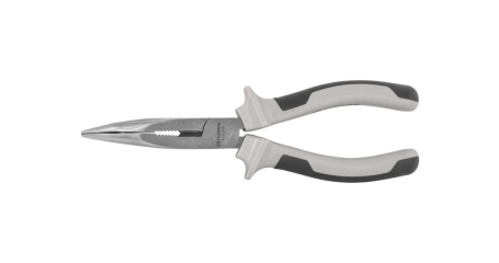 Длинногубцы изогнутые 45° с двухкомпонентными рукоятками 200 мм Thorvik BNP0200