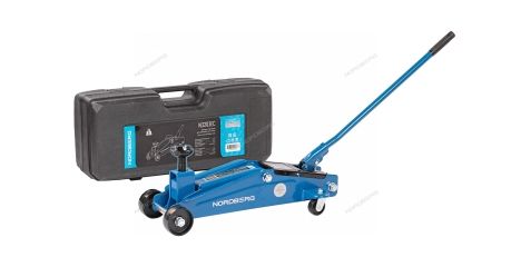 Домкрат подкатной для автолюбителя 3 т в кейсе Н=192-533 мм NORDBERG N3203EC