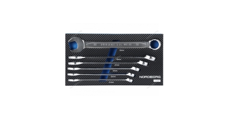 Набор ключей комбинированных NORDBERG 10206T в ложементе, 6 предметов для тележки