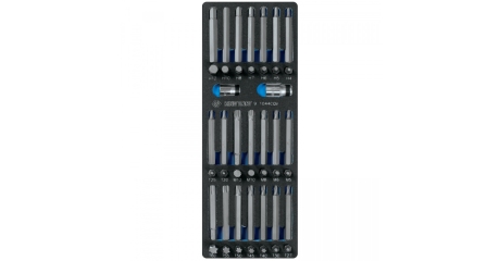 Набор вставок (бит) 10 мм, TORX, SPLINE, HEX, ложемент, 44 предмета KING TONY 9-1044CQV