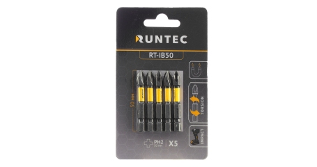 RUNTEC RT-IB50 Бита ударная RUNTEC (H6.35, 50 мм, PH2) 5 шт.