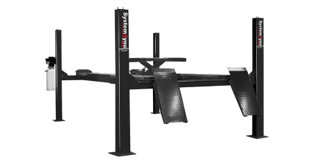 Электрогидравлический четырехстоечный подъемник System4you F4D4S (с траверсой под 3D стенды)